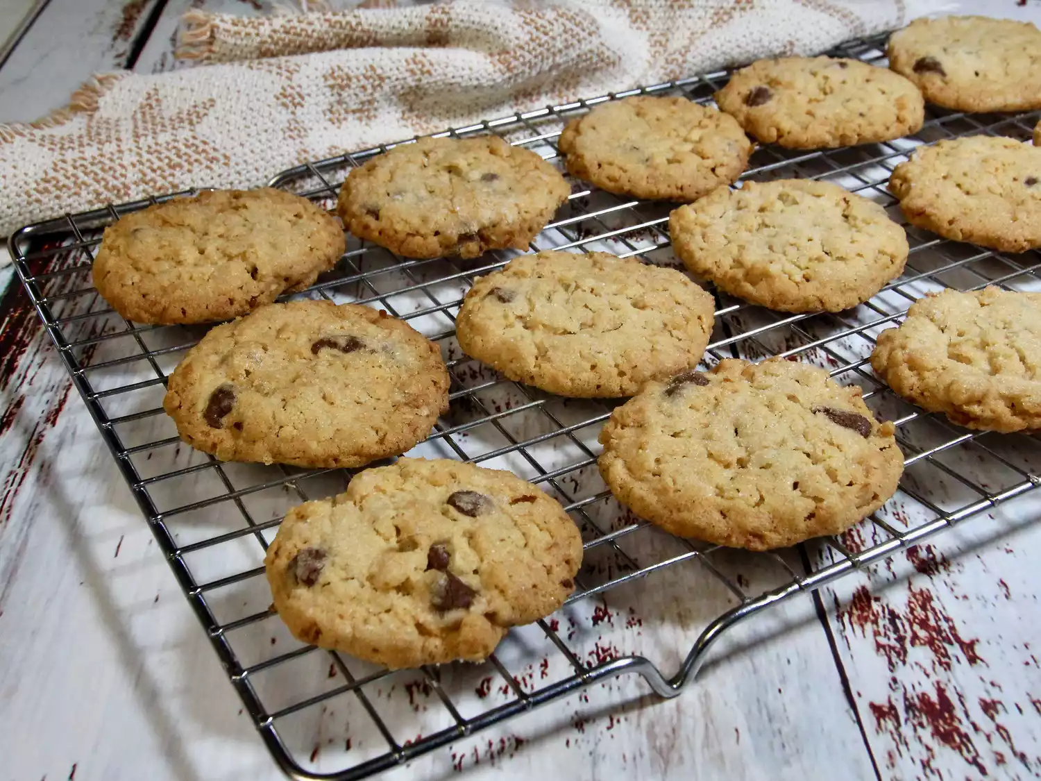 Million dollar cookies on wire rack